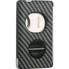 Quantoro Karbon Desenli V-Cut & Giyotin Metal Puro Makası Kesici