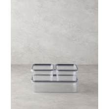 Feyza Design 3'lü Mutfak Düzenleyici Seti, Şeffaf, 850 ml ve 1,80 L Kapasiteli
