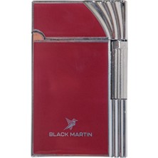 Black Martin Soft Flame Bordo-Gümüş Metal Çakmak