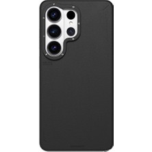 Galaxy S26 Ultra Kılıf M-Safe Uyumlu Basit Mat Deri Desenli Youngkit Tech Fashion Serisi Kapak Siyah
