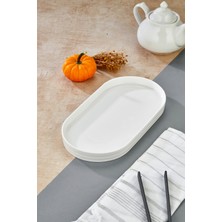 Feyza Design 32 cm Porselen Servis Tabağı, Kahvaltı ve Sunum Için Şık ve Dayanıklı