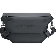 Lenyes LB562 Dreamer Crossbody Serisi Su Geçirmez Deri Tasarımlı Çapraz Vücut Çantası Siyah