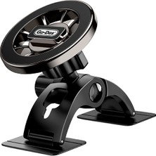 Go-Des Go Des GD-HD277 Magnetik M-Safe Uyumlu 360 Derece Dönebilen Düz Zemin Araç Telefon Tutucu Siyah