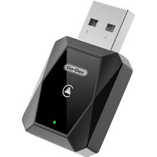 Go-Des Go Des GD-BT212 Android Auto Destekli Carplay USB Bluetooth Wireless Transmitter Adaptör Siyah