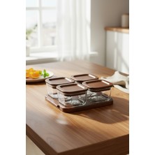 Feyza Design Şeffaf 9 Parça Cam Kahvaltılık Seti, Şık ve Kullanışlı Tasarım