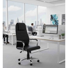 Sller Ev ve Ofis Çalışma Sandalyesi Bilgisayar Koltuğu Suni Deri Dikişli