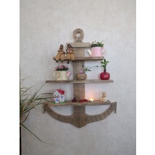 Ay Akdeniz Dekoratif Çapa Görünümlü Raf DUVAR SÜSÜ