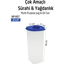 Feyza Design 2lt Çok Amaçlı Şeffaf Sürahi Zen Serisi, Şık ve Kullanışlı Tasarım