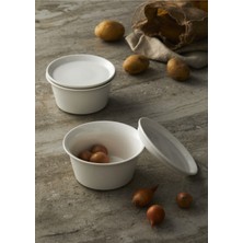 Feyza Design 2'li Porselen Saklama Kabı Seti, 12 Cm, Şık ve Dayanıklı Tasarım