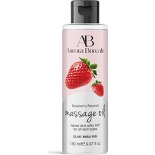 724Haz Aurora boreale Çilek Aromalı Masaj Yağı – 150 ML, Su Bazlı & Renksiz Hafif Formül