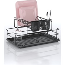 Feyza Design Iki Katlı Siyah Bulaşıklık Tabaklık, Pratik ve Şık Tasarım