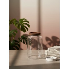 Feyza Design Şeffaf Kapaklı Cam Saklama Kabı, 15X25 Cm, Düzenleyici Organizer