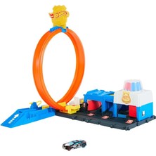 Wheels Polis Istasyonu Oyun Seti Hot Wheels Polis Istasyonu Oyun Seti, 1:64 Ölçekli Oyuncak Polis Arabası ve Ayarlanabilir Pist Çemberi JBM71