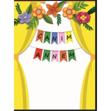 200X200CM Ekleme Dikişli Okul Etkinliği Pano, Anneler Günü