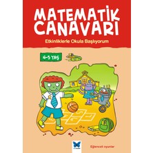 Mavi Kelebek Yayınları Matematik Canavarı - Etkinliklerle Okula Başlıyorum 4-5 Yaş