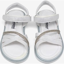 Tonny Black Çocuk Unisex Beyaz Çoçuk Çarpraz Bağlı Sandalet
