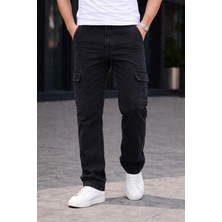 Comstar Erkek Trend Bol Paça Günlük Kargo Füme Baggy Pantolon