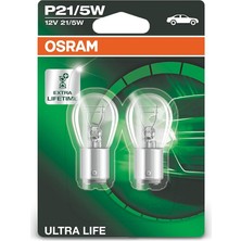 Ultra Life P21/5 W Halojen Sinyal Lambası, Stop Lambası, Arka Sis Lambası, 7528ULT-02B, 12 V Yolcu Otomobili, Çift Ampul (2 Birim)