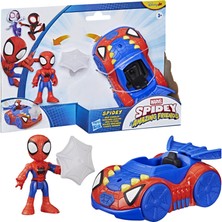 Marvel Spidey And His Amazing Friends Spidey Web Crawler Aksiyon Figürü ve Oyuncak Araba