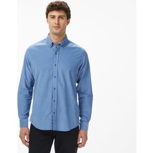 Nautica Erkek Mavi Classic Fit Gömlek
