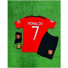 Portego M.united Cristiano Ronaldo 2022/23 Sezonu Çocuk Forması 4'lü Set (Armalı)