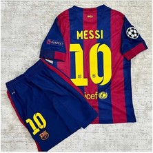 Portego B.a.r.c.e.l.o.n.a 2015 Şampiyonlar Ligi Finali Lionel Messi Nostalji Çocuk Forması 3'lü Set