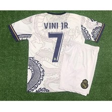 Portego R.e.a.l M.a.d.r.i.d 2023/24 Yeni Sezon Dragon (Ejderha) Desenli Vini Jr Çocuk Forması 3'lü Set