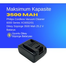 Ümit Maker Philips 6000 Serisi XC6557/01 Islak Kuru Şarjlı Dikey Süpürge 3500 Mah 25.2 V Batarya – Orjinal Uyumlu Uzun Ömürlü, Maksimum Performans Pil