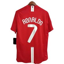 Portego Cristiano Ronaldo 2008 Sezonu Efsane Nostaljik Kırmızı Kısa Kollu Yetişkin Forması