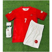 Portego Türkiye Euro 2024 Kerem Aktürkoğlu Çocuk Forması 4'lü Set (Kırmızı)