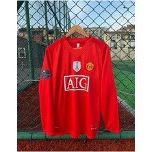 Portego Manchester /united 2008 Moskova Şampiyonlar Ligi Finali Cristiano Ronaldo Nostalji Forması (Red)