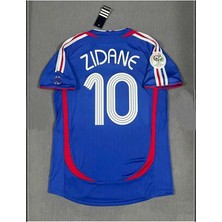 Portego Fransa 2006 Dünya Kupası Zinedine Zidane Nostalji Forması (Blue)