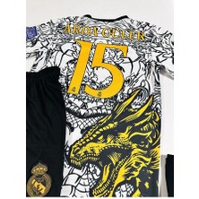 Portego R.madridd Yeni Sezon Dragon Desenli A.r.d.a G.ü.l.e.r Çocuk Forması 4'lü Armalı Set (Black-White)