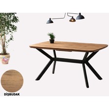 Sweet Home Masa Sandalye Anka Açılır Mdf Masa Tesla Metal Ayak Mutfak,salon,yemek Odası Masası 80X130 cm