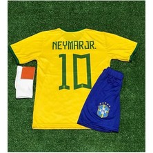 Portego Brezilya 2023/24 Yeni Sezon Neymar Jr Çocuk Forması Şort Çorap 3'lü Set