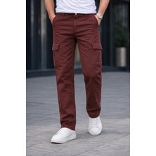 Comstar Erkek Trend Bol Paça Günlük Kargo Kiremit Baggy Pantolon