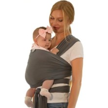 Sling Kanguru Esnek Wrap Sling Bebek Taşıma ŞALI%100 Pamuk Sertifikalı Antrasit