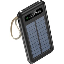 MERİX Merix Güneş Enerjili Powerbank – Dijital Göstergeli, LED Fenerli, Taşınabilir Hızlı Şarj