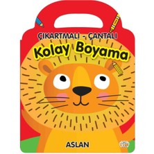 0-6 Yaş Yayınları Aslan - Çıkartmalı-Çantalı Kolay Boyama