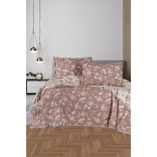 First Choice Sienta %100 Pamuk 6 Katlı Yatak Örtüsü + Yastık Seti Kiremit