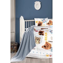 First Choice Bear %100 Pamuk Dijital Baskılı Bebek Nevresim Takımı - Battaniyeli