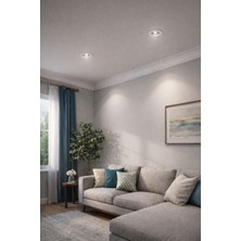 Sıva Altı Yuvarlak Hareketli Cob LED Gömme Spot Tavan Aydınlatma Beyaz Kasa 5 W