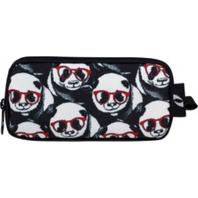 Özgürce Panda Baskılı Kalem Çantası, Iki Bölmeli, Şık ve Kullanışlı Tasarım