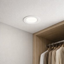 Sıva Altı Yuvarlak Gömme LED Spot Tavan Aydınlatma Beyaz Kasa Günışığı 7 W