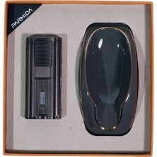 Parmida Çakmak Küllük Ikili Gümüş Puro Seti