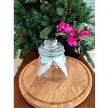 Feyza Design Mint Yeşili Kare Kavanoz 650 Ml, Şık ve Kullanışlı Saklama Çözümü