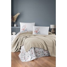 First Choice Sole %100 Pamuk 4 Parça Pike Takımı Sütlü Kahve