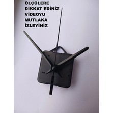 Cnr Shop Saat Mekanizması 16 mm Şaft Boyu Saat Makinesi Akar Sessiz Çalışır, Akrep-Yelkovan-Saniye-(Askılı)