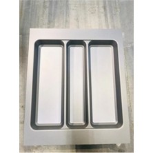Feyza Design Gri Çekmece Içi Kaşıklık ve Kepçelik, Kesilebilir Mutfak Organizer