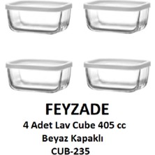 Feyza Design Pratik ve Şık 4'lü Kahvaltılık Saklama Kabı Seti 405CC, Güvenle Saklayın
